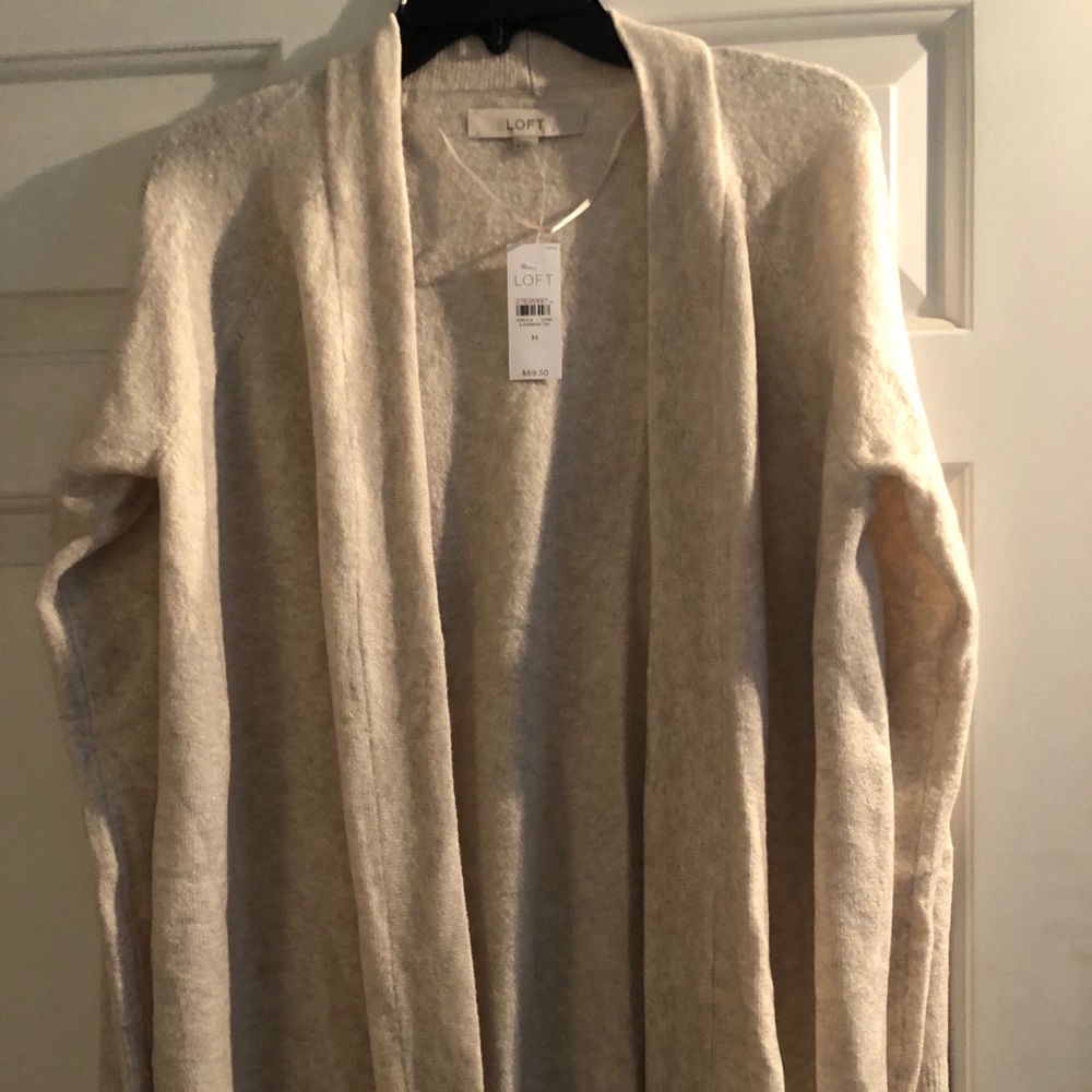 Loft cream cardigan.  NWT